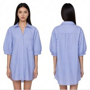 ZARA Striped shirt dress(M)